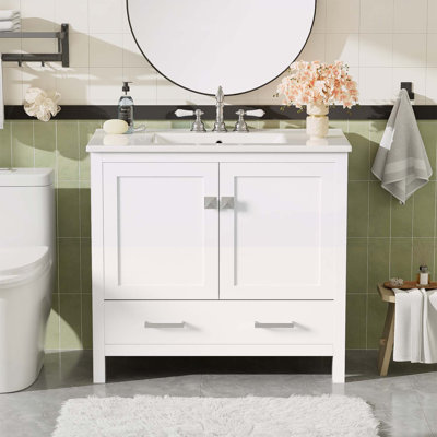 Modern Bathroom Vanity with Advanced Storage and Durable Sink for Optimal Space Utilization