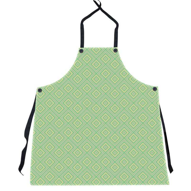 Tablier de treillis carré, Vert / Bleu