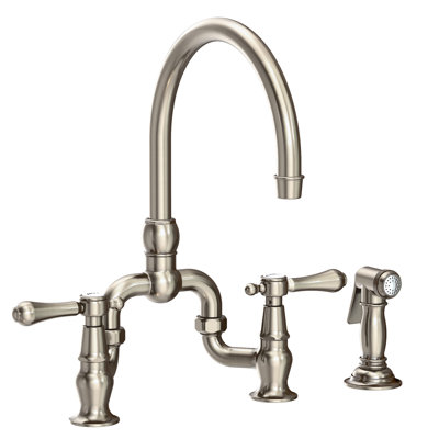 Chesterfield Kitchen Bridge Faucet with Side Spray