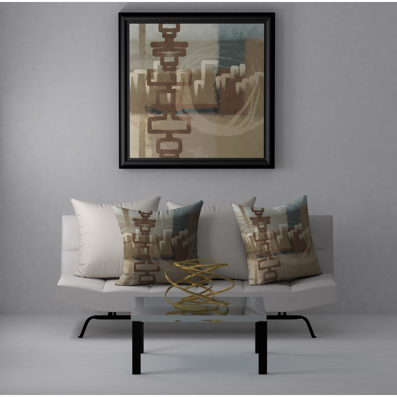 Abstract Reversible Throw Pillow, 24" x 24"