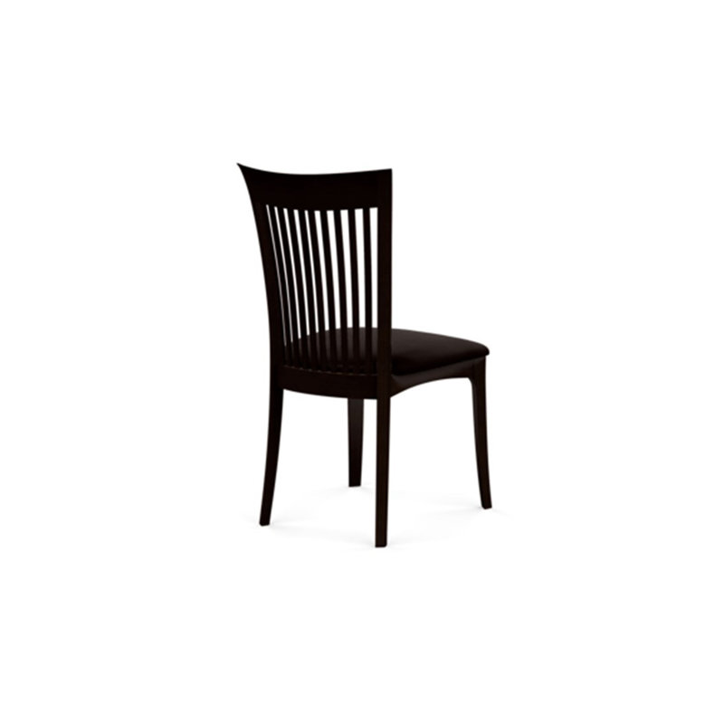 Sarah Upholstered Dining Chair, Coffee Leather, Smoke Cherry