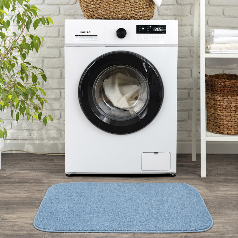 Tapis pour salle de bain en nylon Monarrez avec envers antidérapant, Simple - L 40 po x l 24 po, Bleu bassin