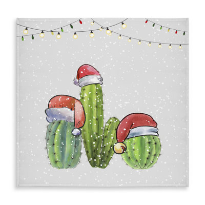 Floral Christmas Cactus Gray Tablecloth | Indoor/Outdoor Decor