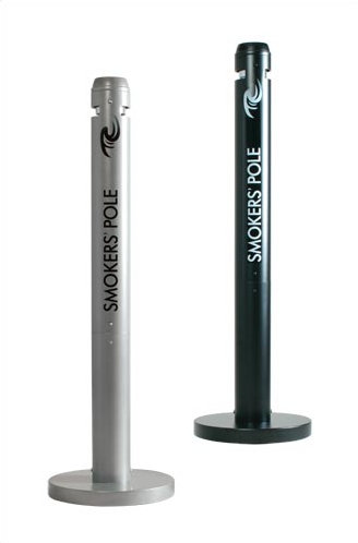 Rubbermaid Commercial Products Smoker's Post, Silver Metallic