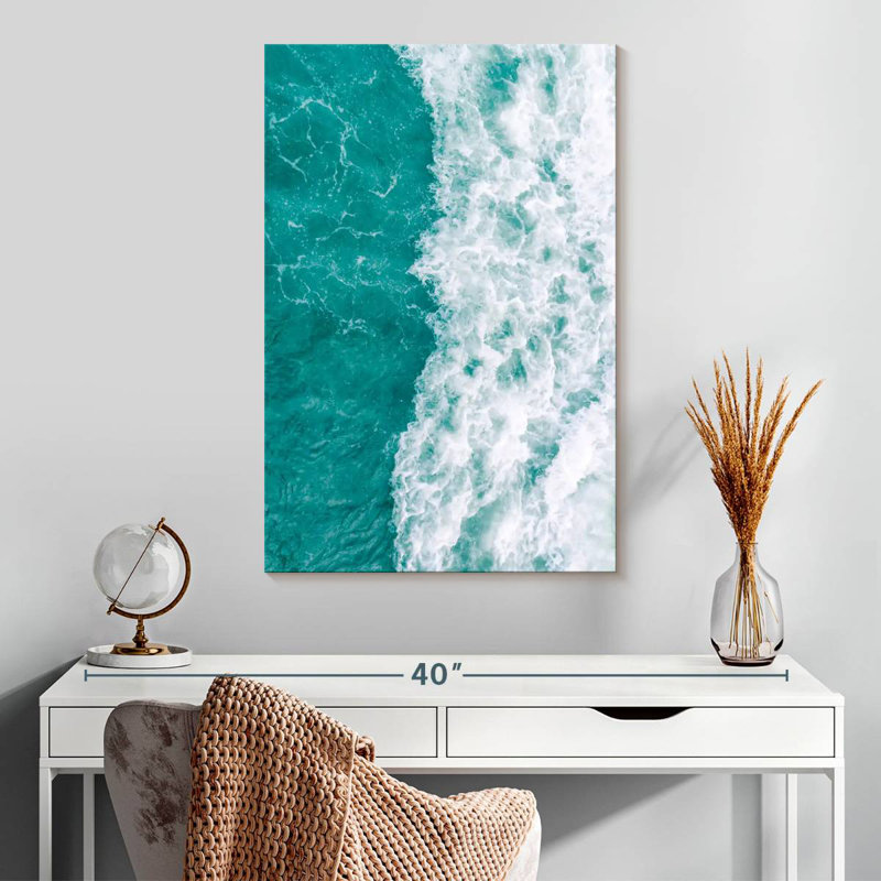 Gillard Summer Tide - vague turquoise, H 30 po x l 20 po
