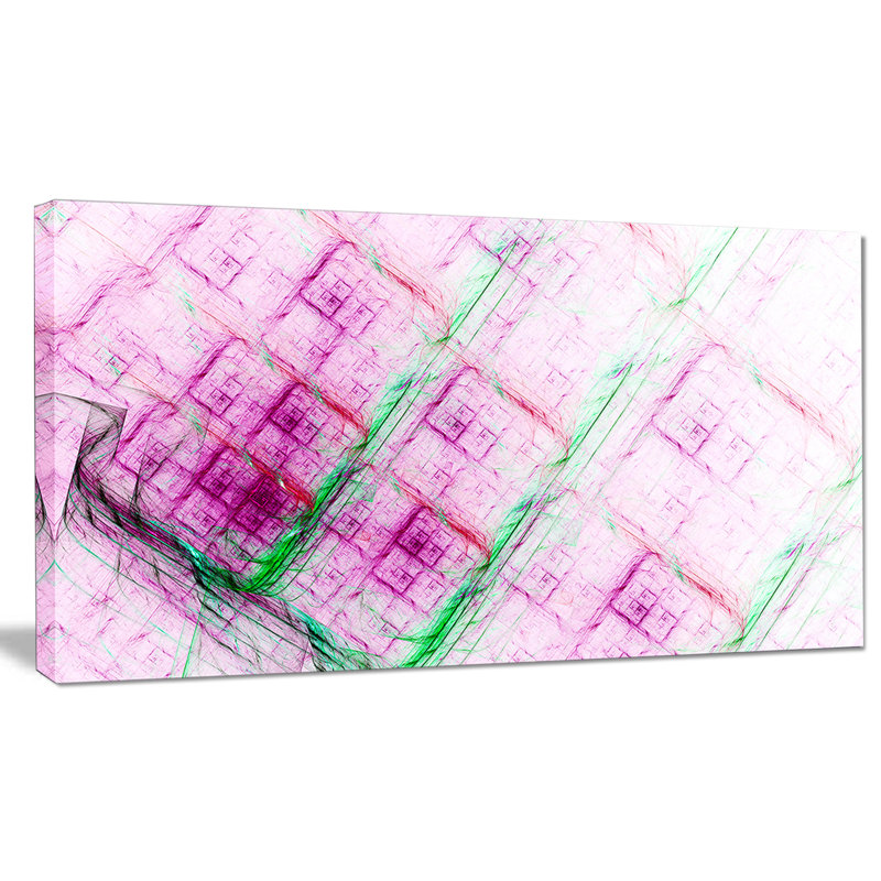 « purple fractal gril pattern », impression sur toile, H 16 po x l 32 po x P 1 po