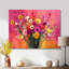Célébration rose des bouquets assortis - Art mural assorti-9364446-9364422-9364417