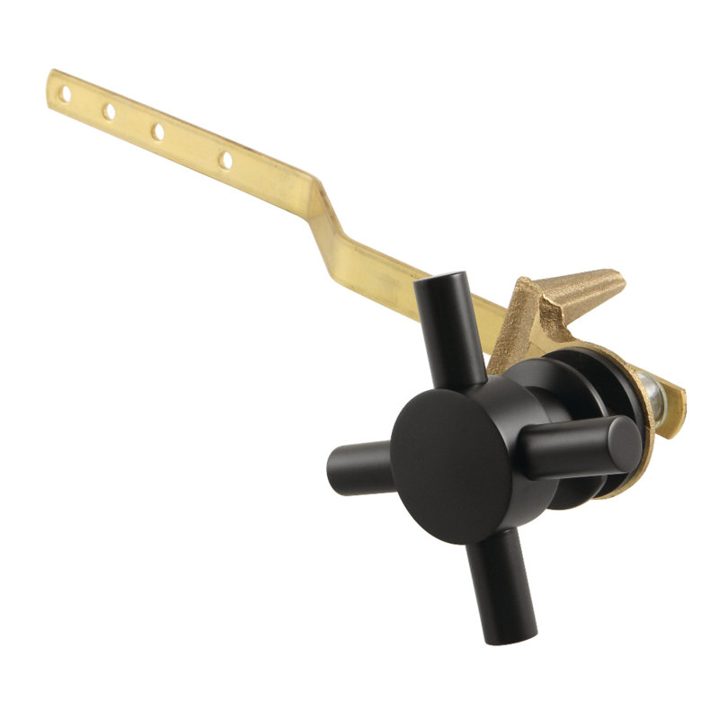 Levier de réservoir de toilette à fixation frontale Kingston Brass Concord, Noir mat