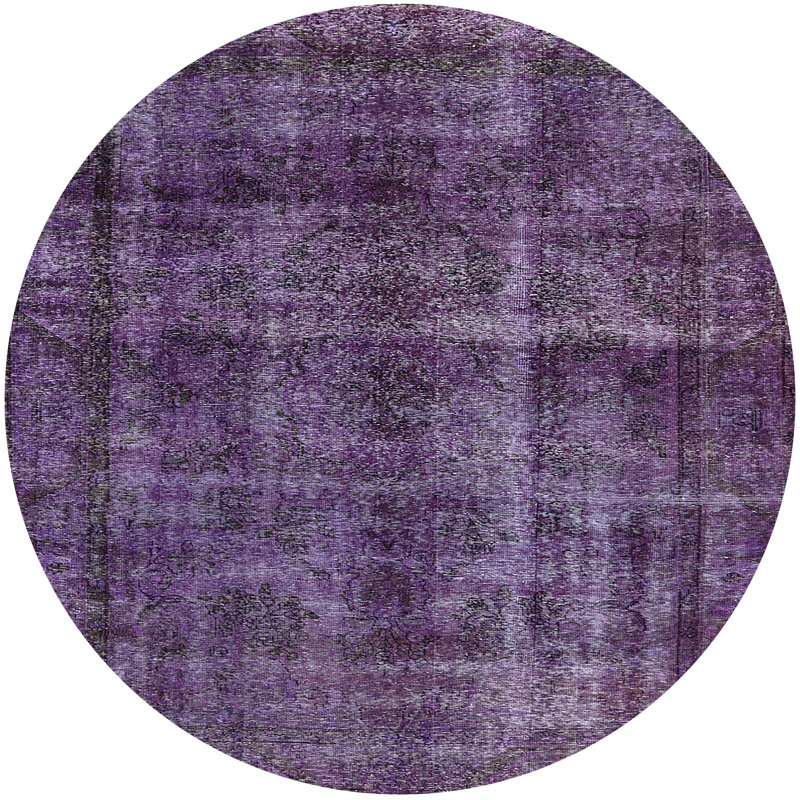 Tapis 10062 style moderne 3062 lavable à la machine, Rond 4 pi
