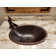 19" Oval Copper Drop-in Bathroom Sink with Decorative Edging