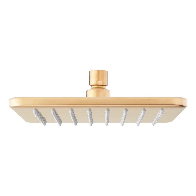 Berwyn Rainfall Shower Head - 2.5 gpm - Matte Black, Brushed Gold, 1.75 GPM