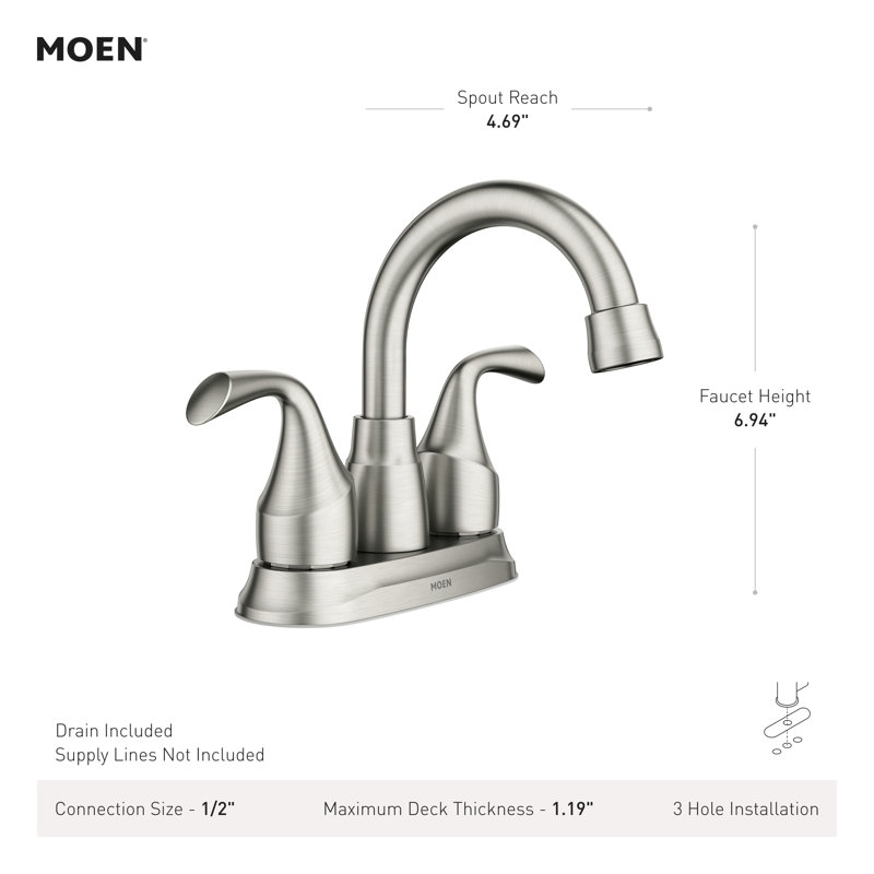 Robinet de salle de bain central avec bonde Idora, Chrome chrome