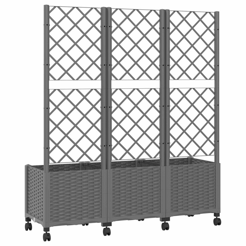 Planter Box, 146cm H x 120cm W x 40cm D, Light Grey