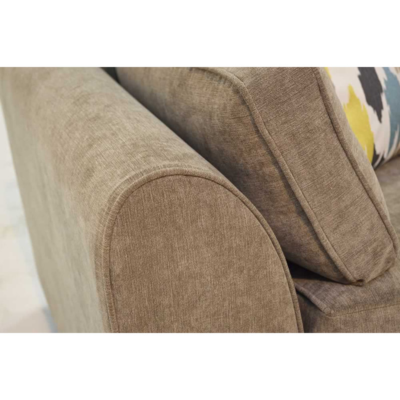 Bulma 2 Seater Sofa Bed, Brown Polyester Blend