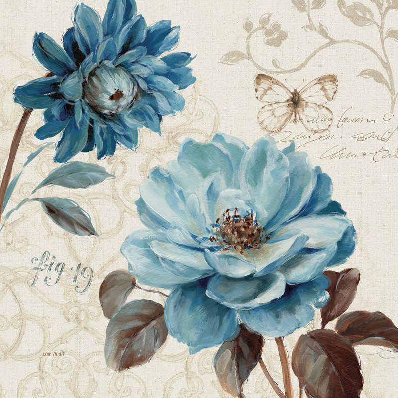 Une note bleue III, H 12 po x l 12 po