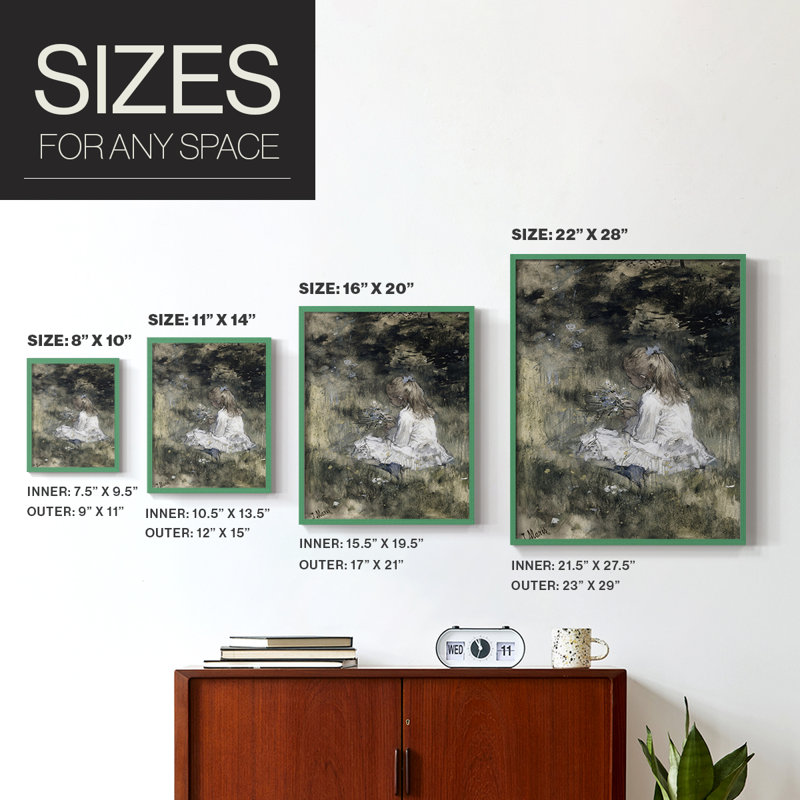 «Vintage Animal Print», reproduction encadrée en bois massif, H 30 po x l 24 po, Vert