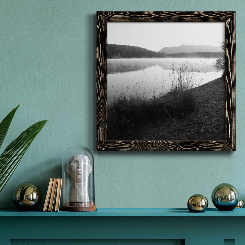 «Garden Play II», peinture sur toile encadrée, H 17 po x l 17 po x P 1,5 po, Cadre noir