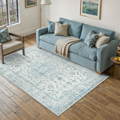 Tapis oriental lavable avec envers antidérapant Vicky