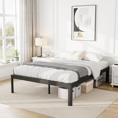 Ashwyn Verret Reinforced High Load-Bearing Frame Type Iron Bed with Anti-Shaking Design