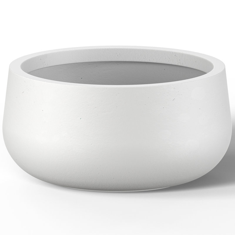 Renfrew Handmade Pot Planter, 10" H x 19" W x 19" D, Crisp White
