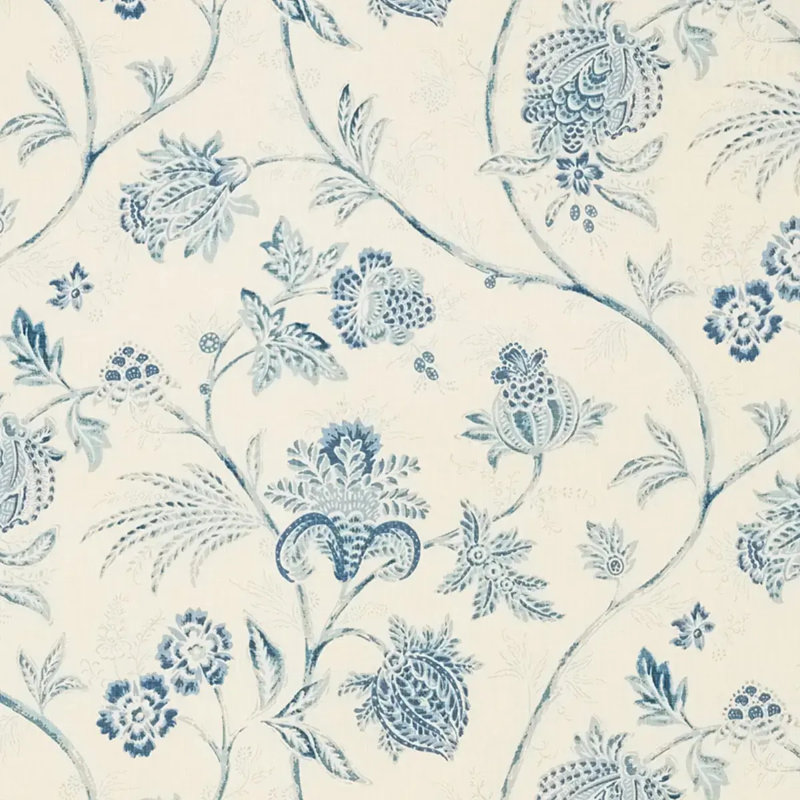 Tissu chinois Schumacher x Mark D. Sikes, Bleu porcelaine