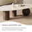 54" Coffee Table, Sintered Stone Table-top, 3 Stainless Steel legs, Free form-826793241