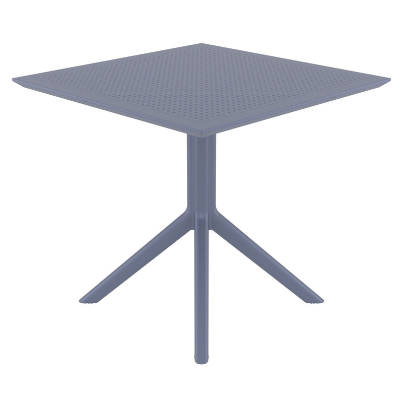 Table de salle à manger Farrah, Gris foncé, 31.5'' W x 31.5'' L x 29.5'' H, Non
