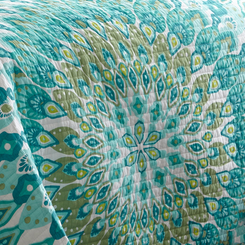 Mirage Teal Full/Queen Quilt Set