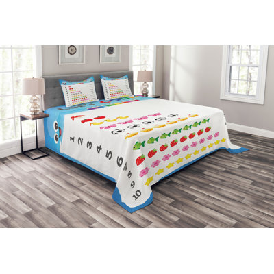 White/Pink/Yellow/Red 100% Microfibre Bedspread