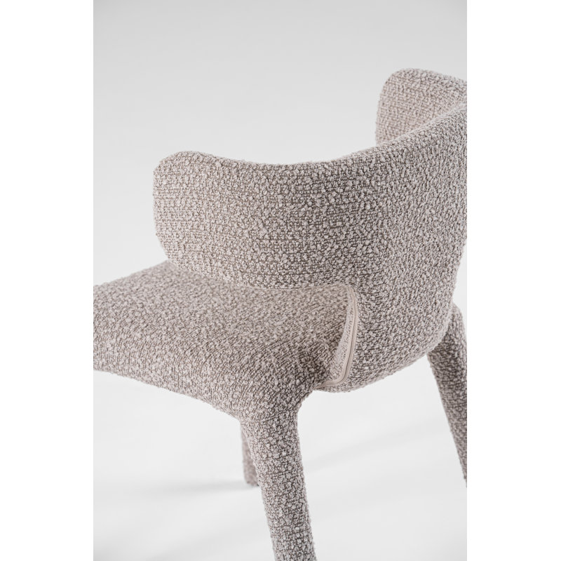 Margart 18.7'' H Upholstered Parsons Chair, Frost Gray Boucle