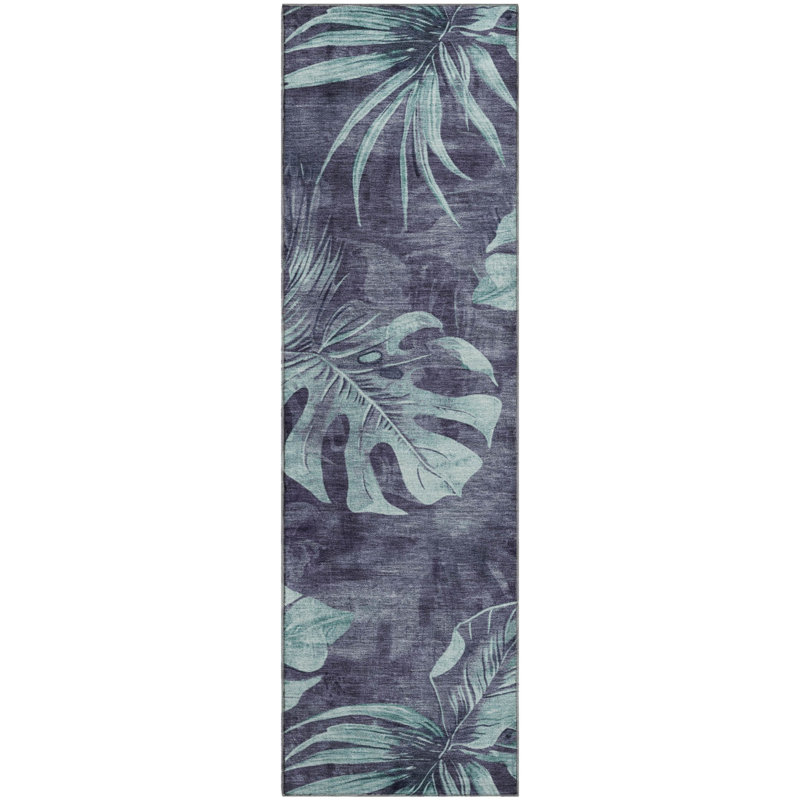 Premium Machine Washable Fairwood AMF1887 Floral Rug, Runner 2'3" x 7'6"