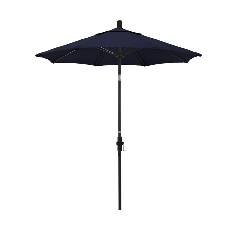 Parasol de marché 7,5 pi Brent, Toile performance bleu marine