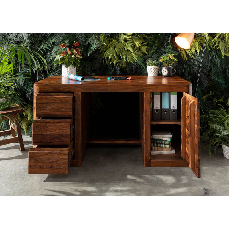 Toronto Solid Wood Writing Desk, Walnut