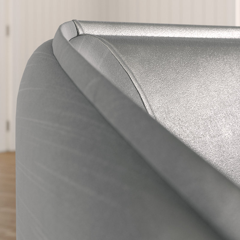 Fauteuil demi-tonneau de 30 po Remus, Velvet argent