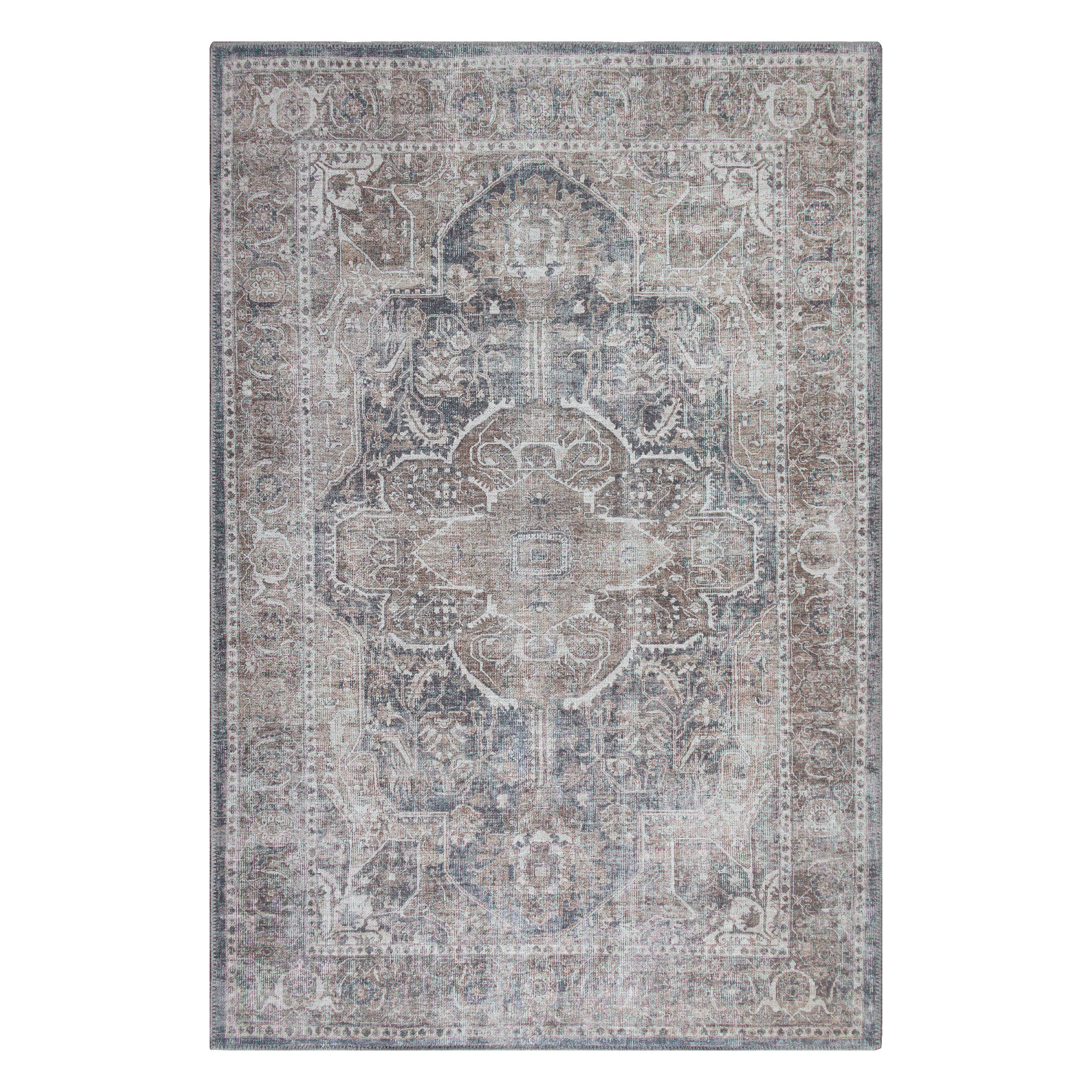 Adiva Rugs Vizon Grey Area Rug For Living Room, Bedroom, Bathroom ...