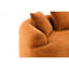 SOFA: canapé orange à deux places, tissu en chenille grain de bois, canapé à compression double éponge, canapé à compression double avec 3 coussins pour la maison / la maison / le mobilier / l’appartement / le bureau