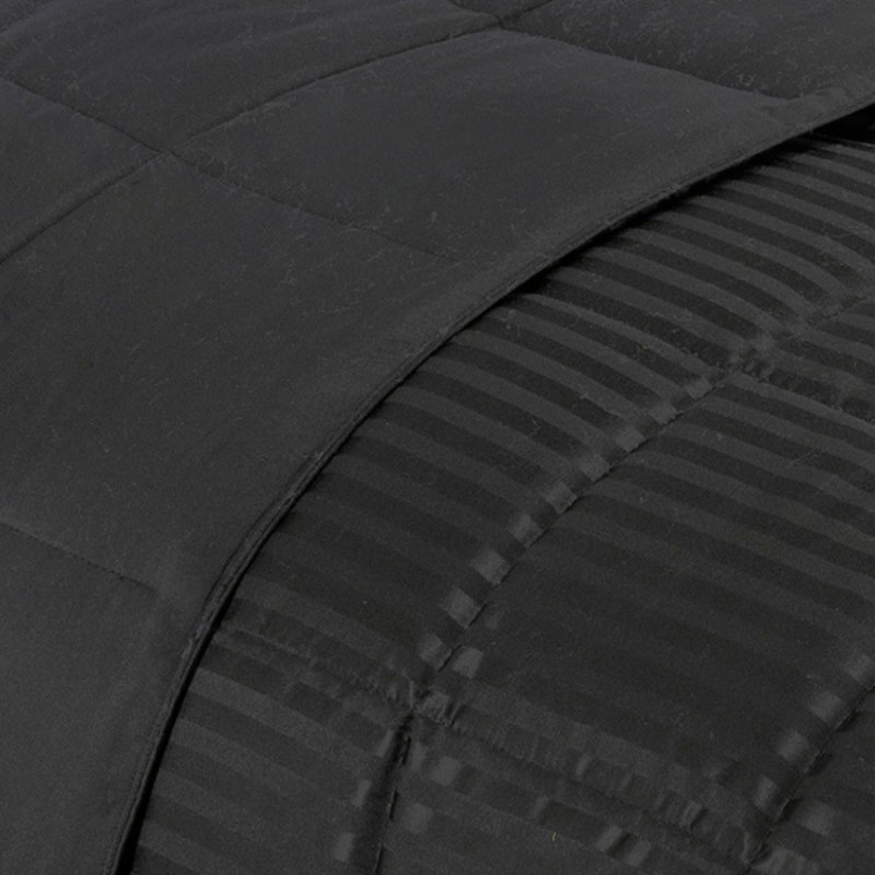 All Season Reversible Down Alternative Blanket, Black, King