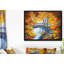 «Fall Forest with a Bridge», reproduction de peinture à l'huile sur toile tendue encadrée-26662524