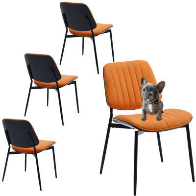 Upholstered Bentwood Back Dining Chairs (Set of 4)