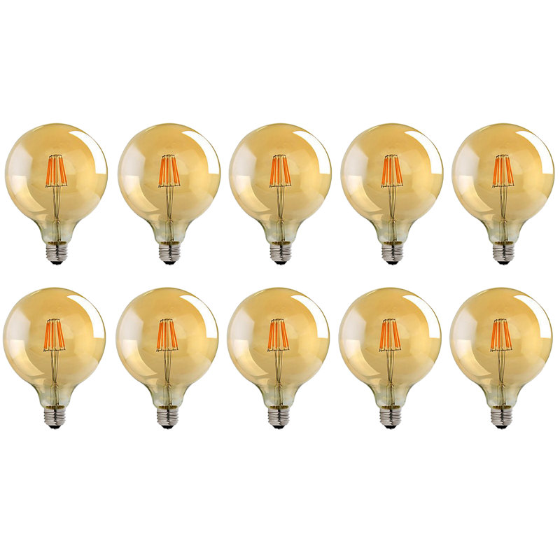 8W E27 Dimmable LED Vintage Edison Globe Light Bulb Amber