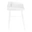 Bureau d'ordinateur, bureau personnel, ordinateur portable, tablettes de rangement, L 48 po, travail, stratifié blanc, métal blanc, contemporain, moderne-1254782191