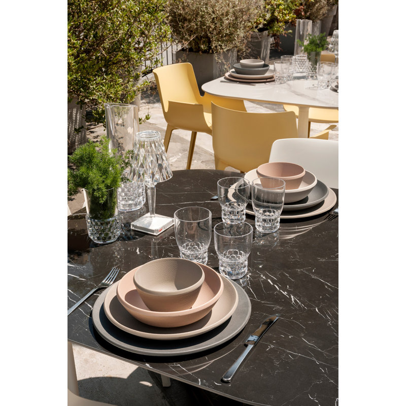 Trama Melamine Soup Bowl, Dark Gray