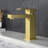 Bathroom Faucet Gold - Geometric Shape And Stable Water Brushed Basin Easy To Clean With Ceramic Filler