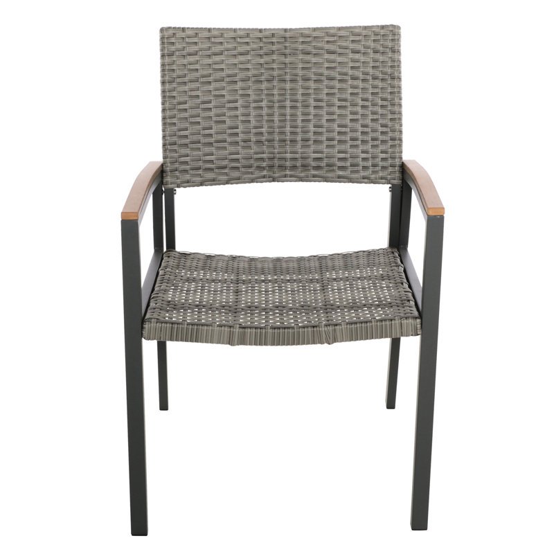 Grey Outdoor Chair - With Stylish Mesh Seat For Patio Dining Chair Cool Allure