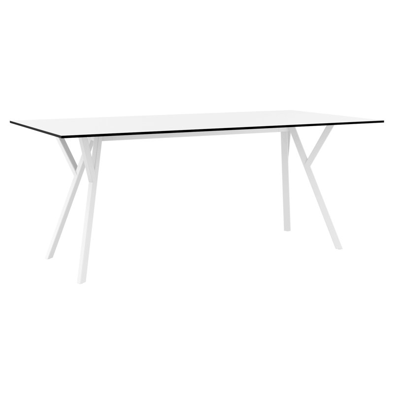 Table de salle à manger Pontus, L 35,5 po x L 71 po x H 29,5 po, Blanc