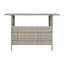 Table de comptoir de bar rectangulaire en rotin pour l'intérieur et l'extérieur en rotin avec deux tablettes Rimah-1085805505-1085805506