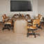 Bureau d'écriture ovale en bois massif Nut-Brown-626625757-626625758