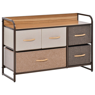 5 Chest, Multicolor For Bedroom Organization Dresser With 5 Drawers, Storage Option