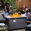 Mehalek 25" H X 47" W Propane Fire Pit Table With Lid, Outdoor Ceramic Tabletop Fire Pit