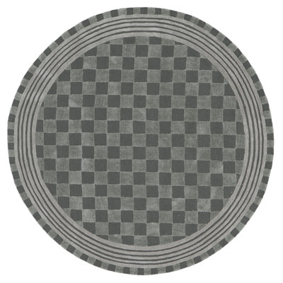 Sage Green Tonal Check Rug